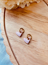 Load image into Gallery viewer, Striped Heart Huggie (2 Sizes)