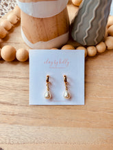 Load image into Gallery viewer, Pearl Drop Huggie (2 Sizes)