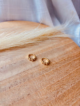 Load image into Gallery viewer, Gold Plated Bubble Leverback Hoop
