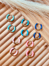 Load image into Gallery viewer, Color Pop Hoops (5 Colors)

