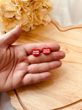 Load image into Gallery viewer, Bookish Heart Studs
