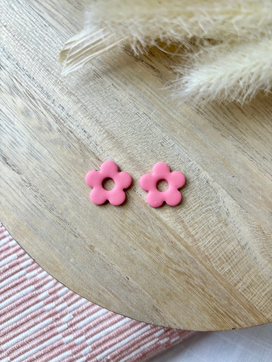 Pink Flower Stud