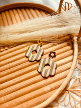 Load image into Gallery viewer, Pinstripe Flower Dangle
