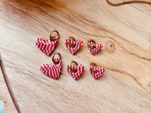 Load image into Gallery viewer, Checkered Heart Huggie (3 Sizes)
