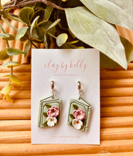 Load image into Gallery viewer, Green Floral Book Dangle
