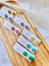 Load image into Gallery viewer, Smiley Studs (7 Colors)

