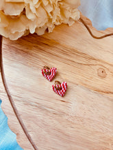 Load image into Gallery viewer, Checkered Heart Huggie (3 Sizes)
