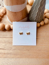 Load image into Gallery viewer, Gold Plated Bow Stud
