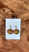 Load image into Gallery viewer, Sunflower Pumpkin Dangle
