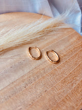 Load image into Gallery viewer, Gold Plated Zircon Oval Leverback Earrings
