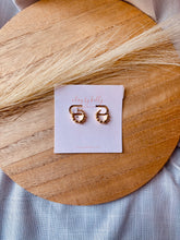 Load image into Gallery viewer, Gold Plated Bubble Leverback Hoop
