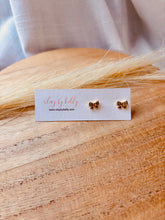 Load image into Gallery viewer, Gold Plated Bow Stud
