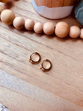 Load image into Gallery viewer, Gold Plated Bow Hoops
