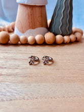 Load image into Gallery viewer, Platinum Bow Hoops
