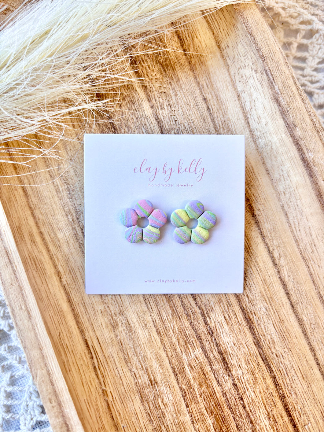 Tie-Dye Flower Stud (2 Sizes)