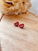 Load image into Gallery viewer, Bookish Heart Studs
